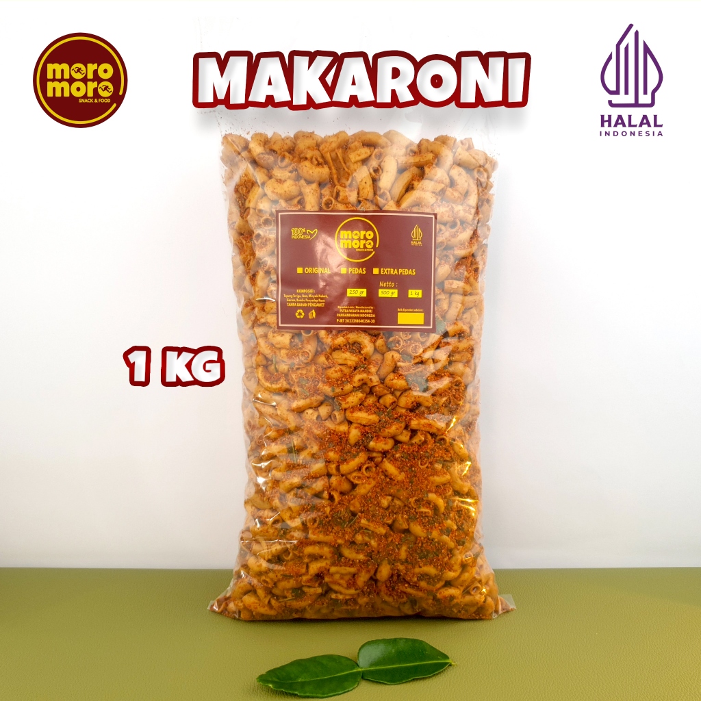 

MAKARONI BANTAT 1KG CEMILAN GORENG PEDAS DAUN JERUK FOOD CRISPY