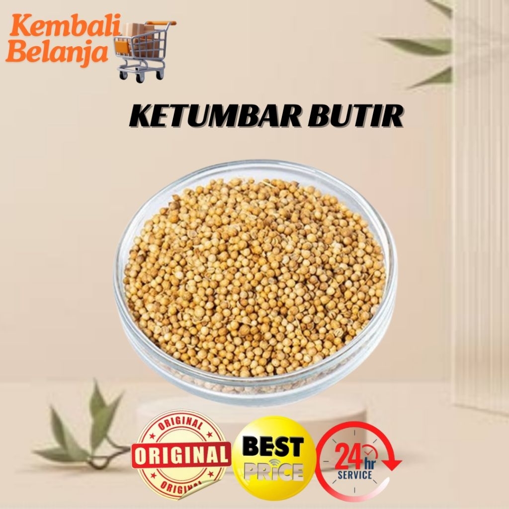 

Ketumbar Butir Super 250 Gram/ Ketumbar Butir Murni/ Ketumbar Butir Alami/ Ketumbar Original/ Coriander