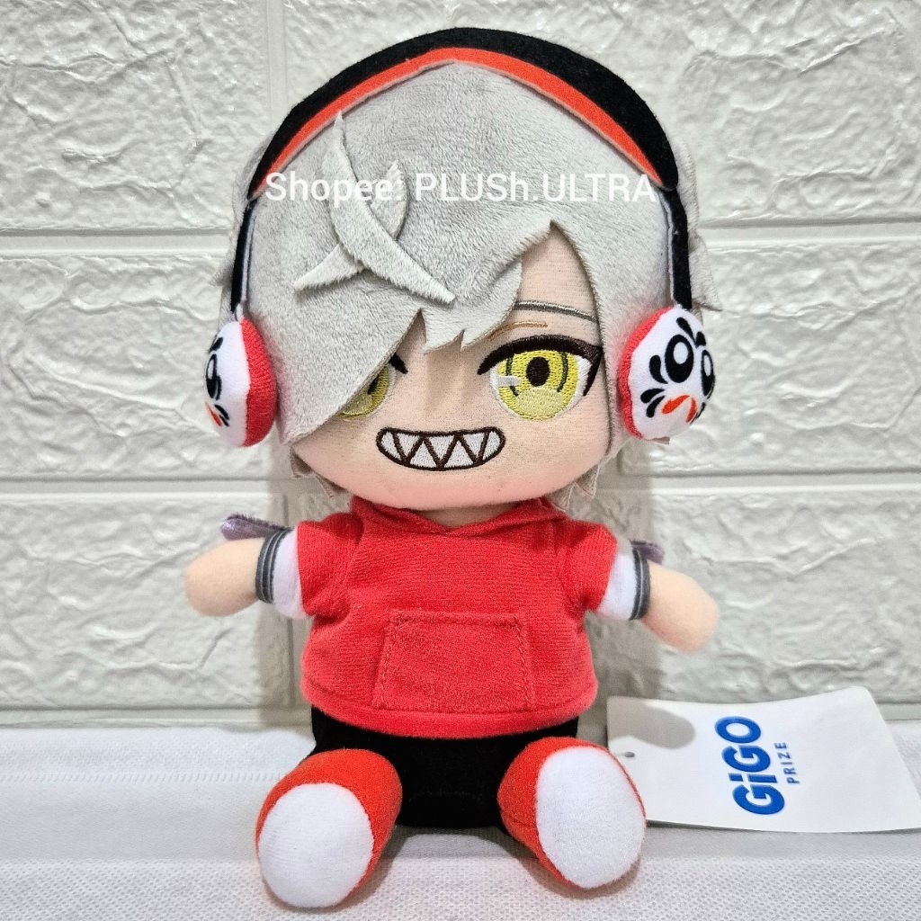 Crazy Racoon Gigo Games Player Anime Plush Doll Boneka pin