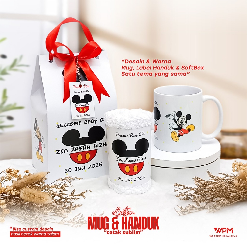 Souvenir Mug,Handuk n Softbox CUSTOM