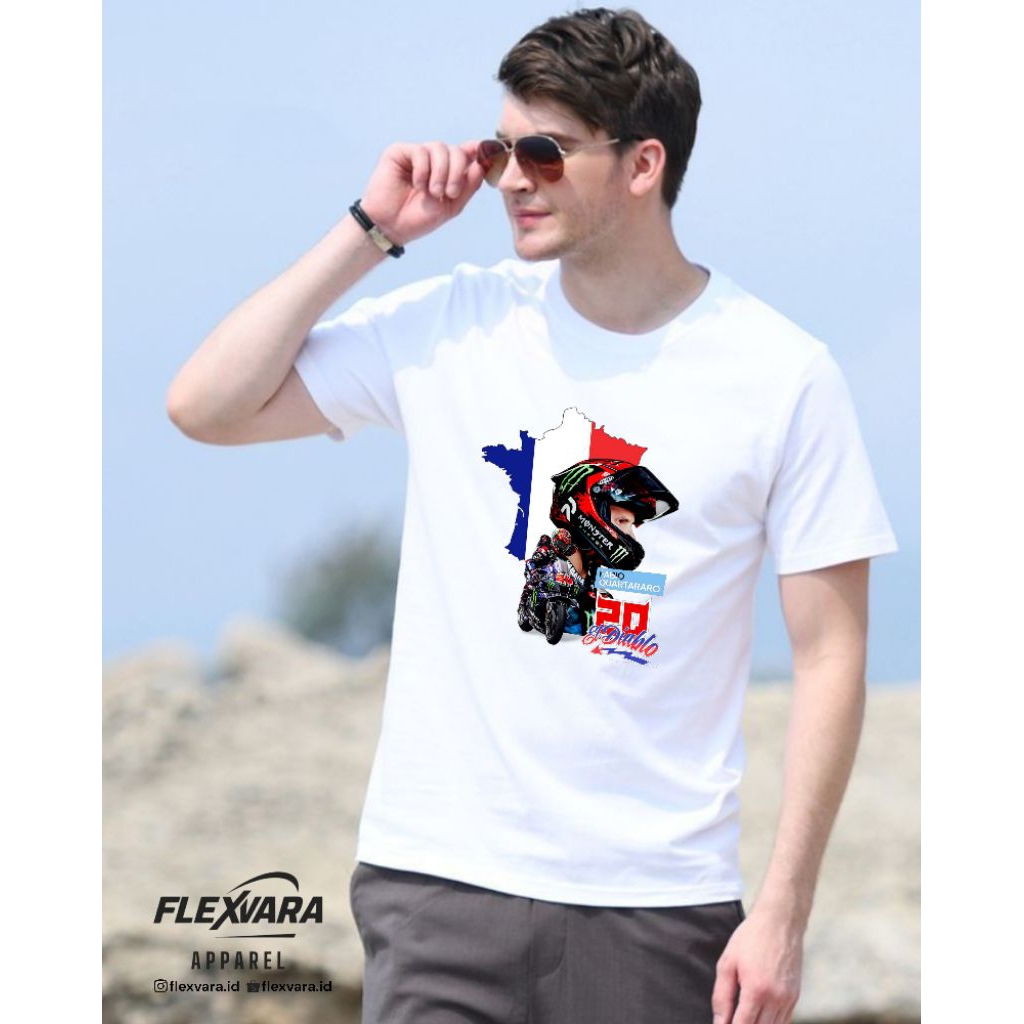 kaos MotoGP Fabio Quartararo lengan pendek