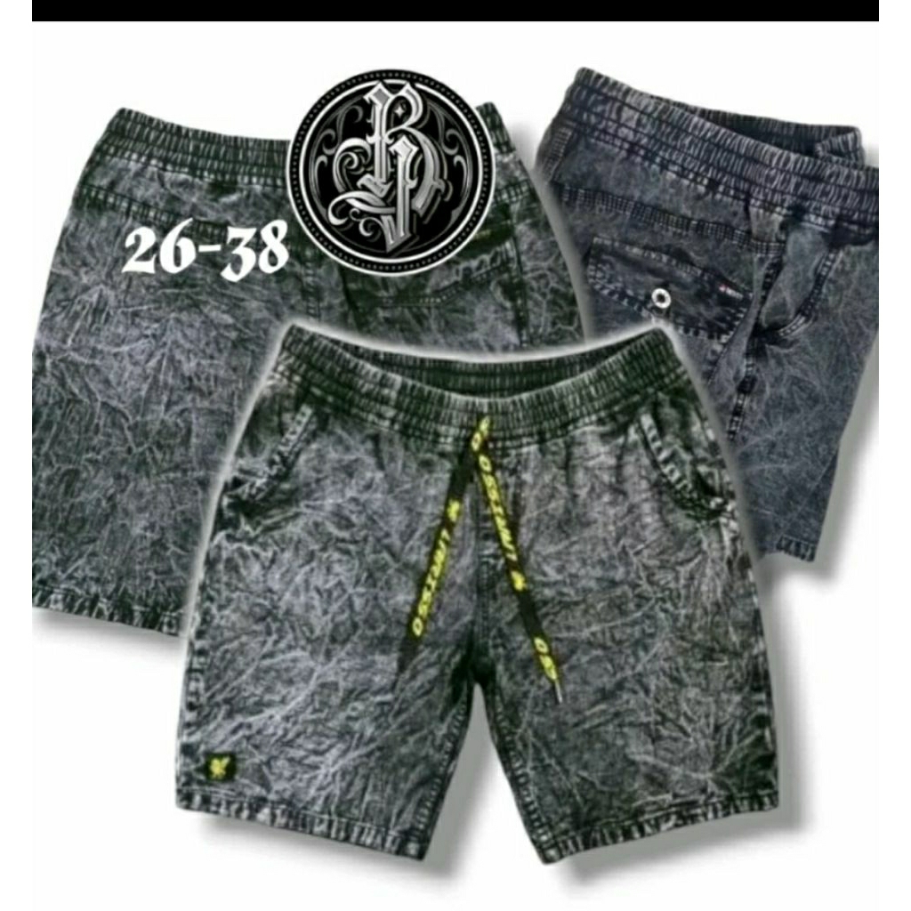 CELANA JEANS PENDEK PRIA LAKI LAKI COWOK  BROARCHODT PINGGANG KARET