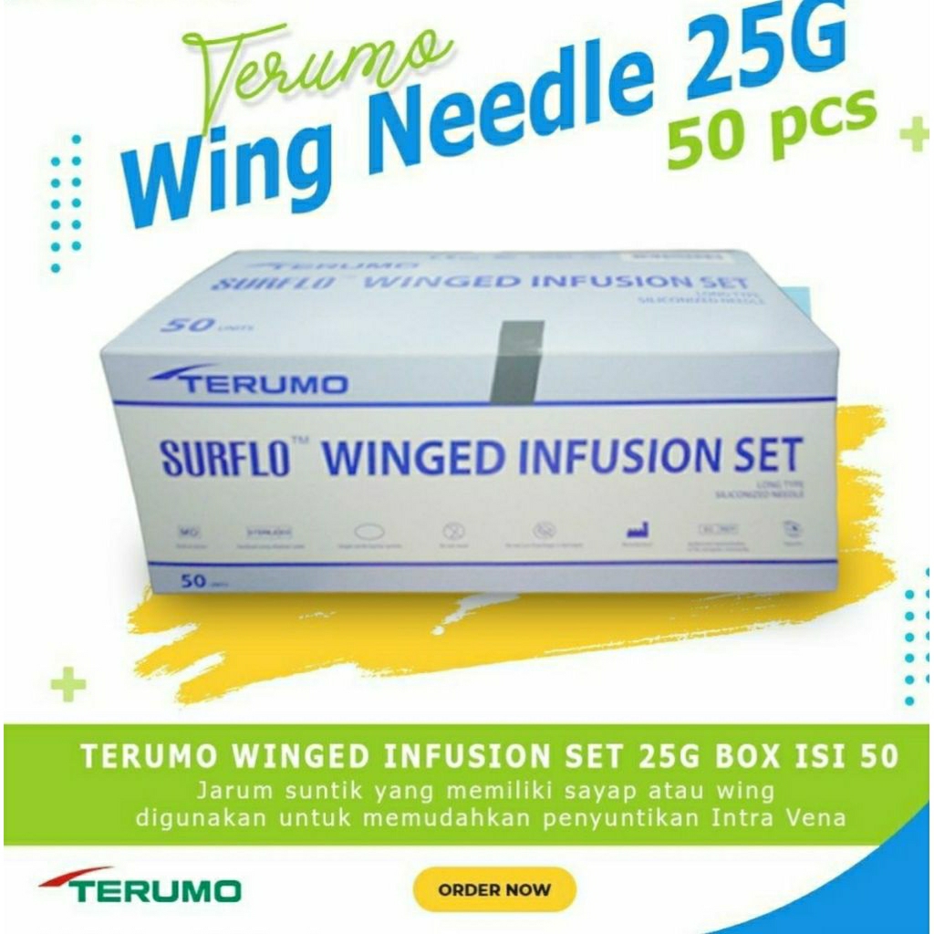 Wing Needle 25G Terimo/ Wing Needle 25G x 2/4 Terumo
