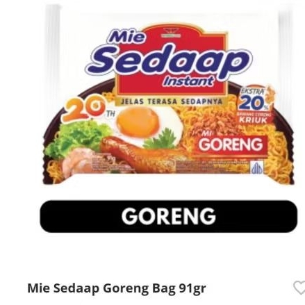 

mie sedap goreng 91gr