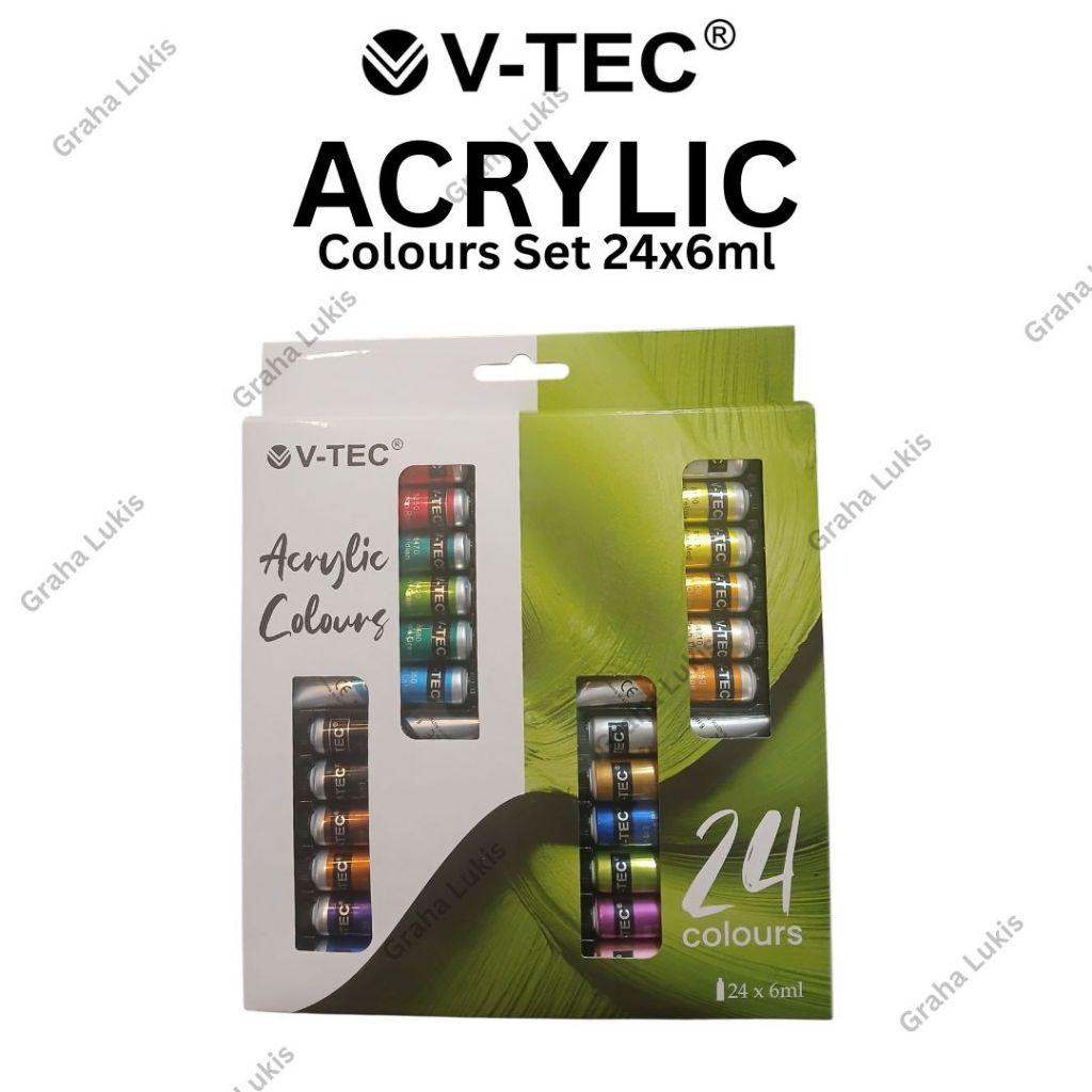 

V-tec Acrylic Color Set 24x6ML / Cat Akrilik V-Tec 624-A