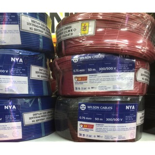 Kabel NYA 0,75 mm wilson 50 Meter Full Tembaga / Kabel NYA 0.75mm wilson