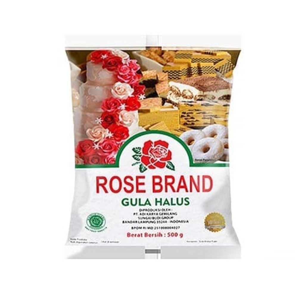 

Gula halus rose brand berat 500 gram