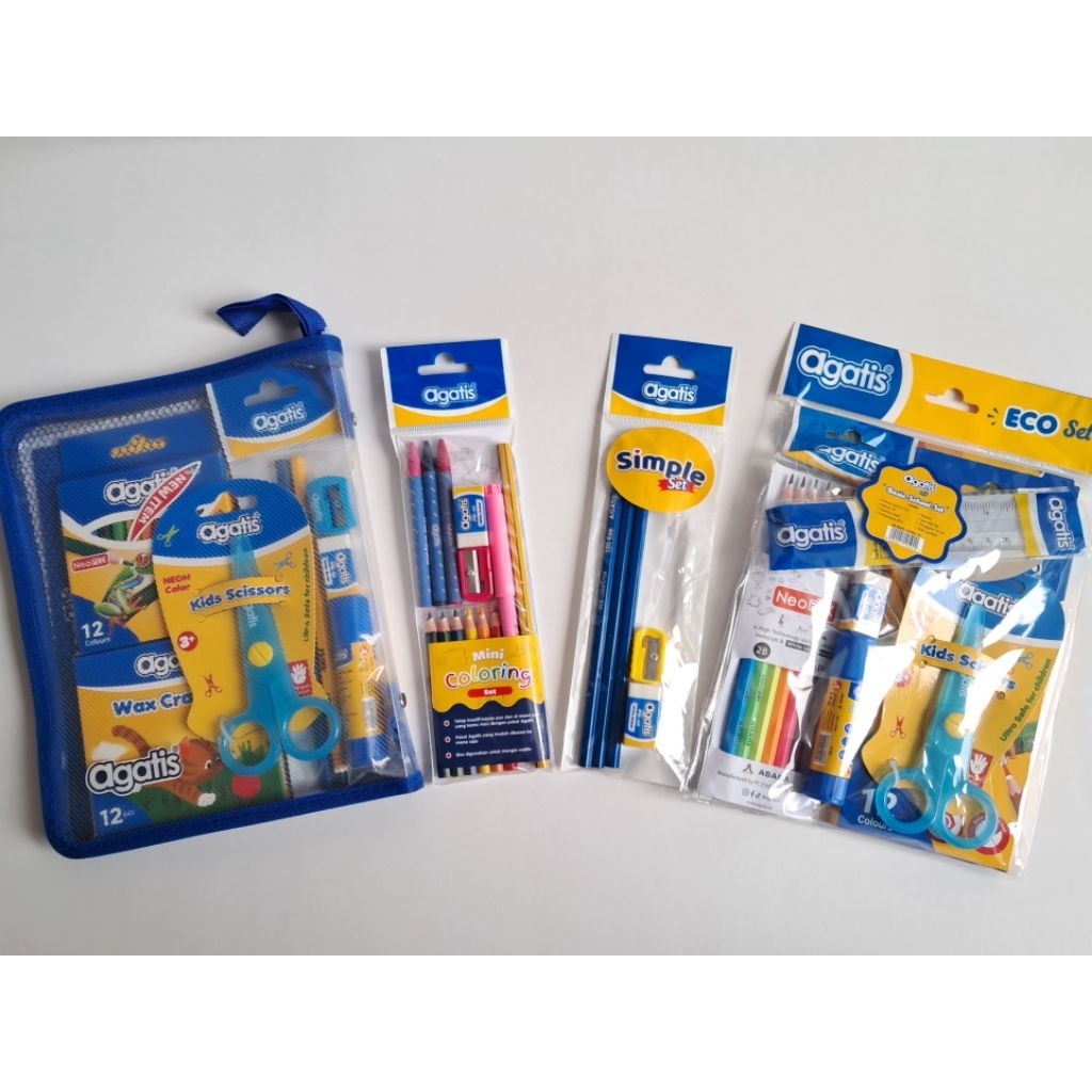 Agatis paket alat tulis lengkap starter kit sekolah / paket eco kreatif set / paket mini colouring /