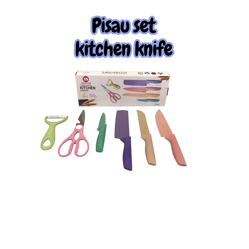 Pisau Set Kitchen Lengkap || Set Pisau Murah || Set Pisau Raju