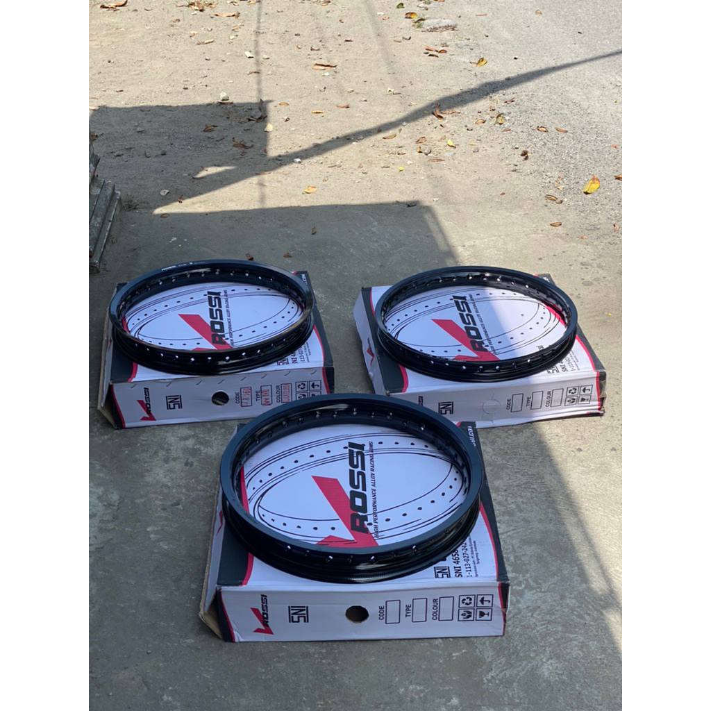 Velg V rossi hitam glossy/Velg Rossi Hitam Glosy