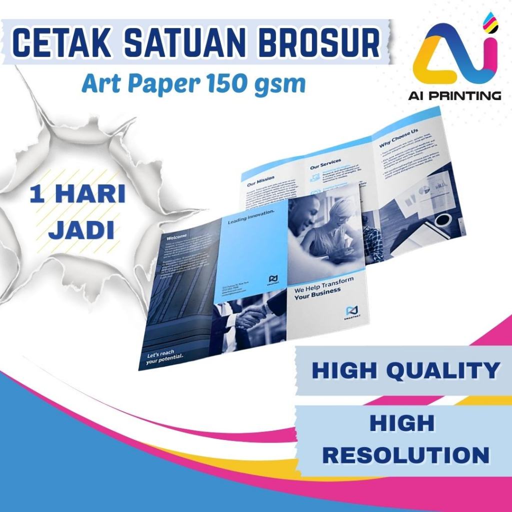 

CETAK BROSUR A5 TERMURAH || CUSTOM BROSUR A5 || CETAK FLYER A5 / BROSUR 1 RIM / SATU HARI JADI