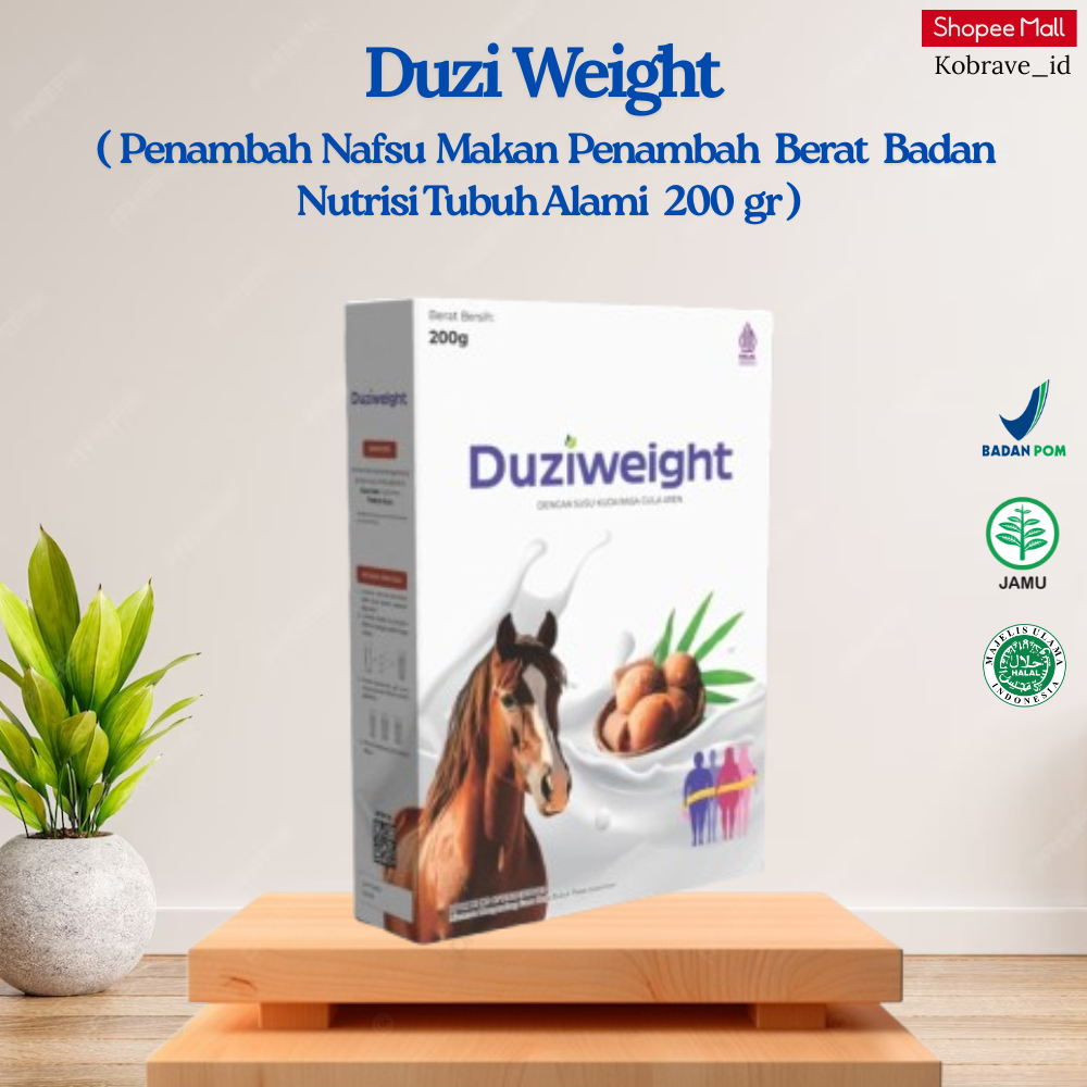

Duzi Weight Susu Kuda Penggemuk Badan Penambah Nafsu Makan Penambah Berat Badan Nutrisi Tubuh Alami