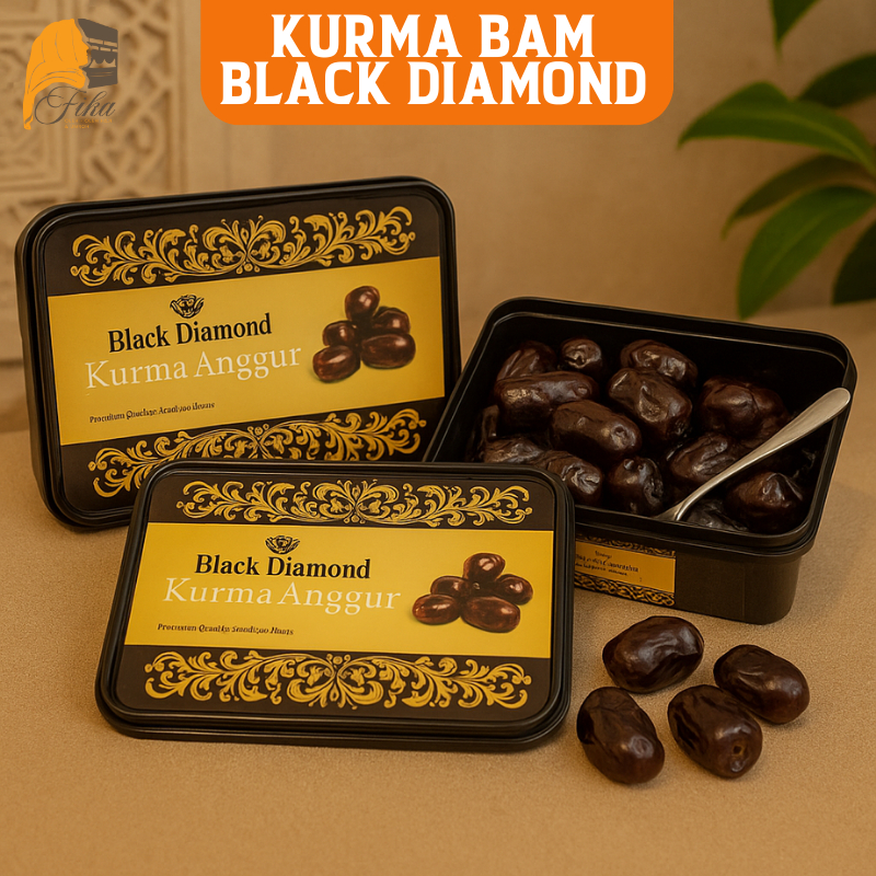 

Kurma anggur Bam Black Diamond Fresh 550gr Premium Berkualitas Oleh Oleh Haji dan Umroh