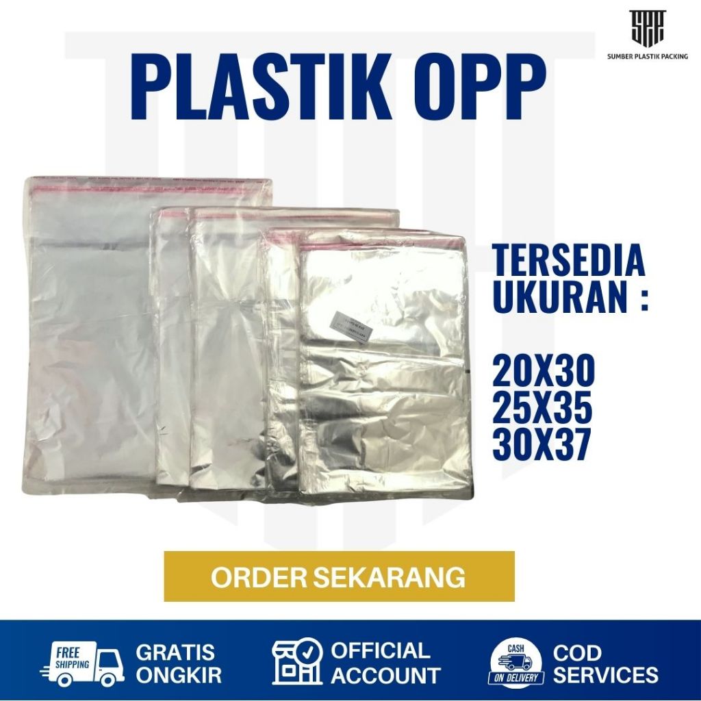 

Plastik OPP Ukuran 30x40Lem Seal Plastik Bungkus Baju Bening