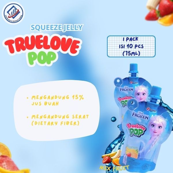

Cosia Disney Frozen Squeeze Jelly True Love Pop rasa mixfruit minuman jelly isi 75ml/pcs 1pack/10pcs