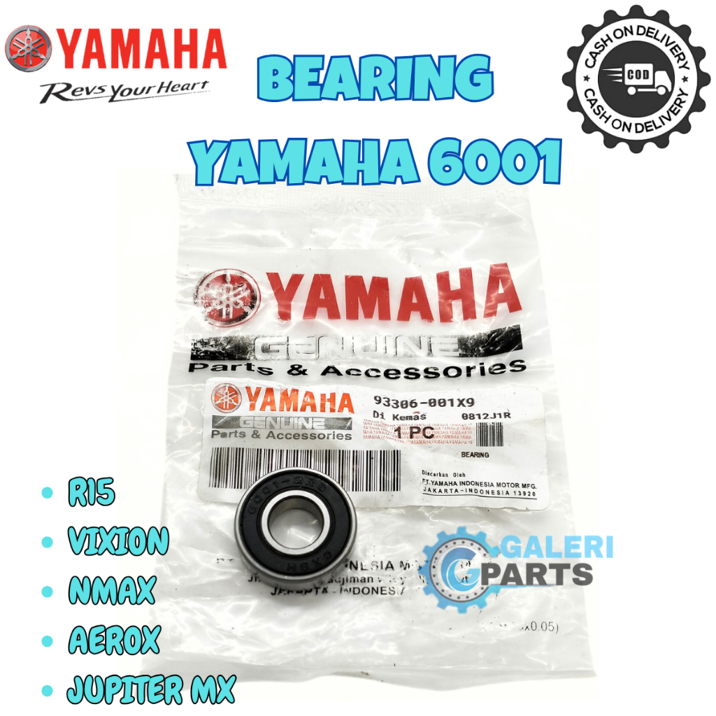 BEARING RASIO YAMAHA 6001 R15 VIXION NMAX AEROX JUPITER MX LAHAR RODA BELAKANG KUALITAS ASLI ORI YGP