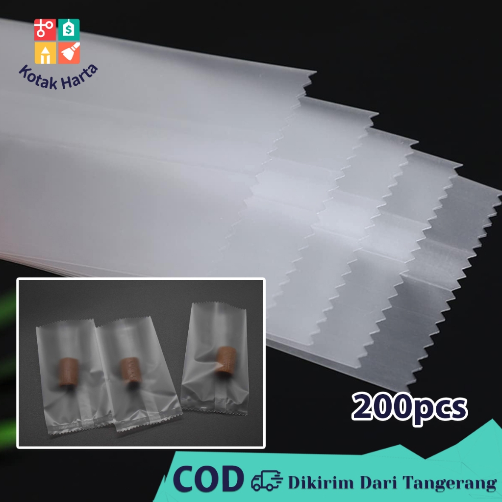 

Kantong Plastik Nougat 200pcs Packaging Bag Bungkus Permen Nougat 4x9.5cm Cookie Bag