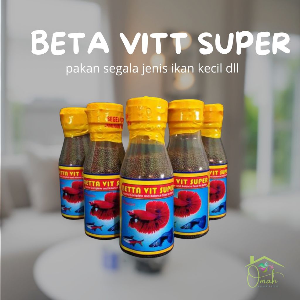 Pakan ikan BETTA VIT SUPER Pelet Pakan Ikan Kecil,Pakan Ikan Cupang ,Pakan Ikan Guppy,Pakan Ikan Hia