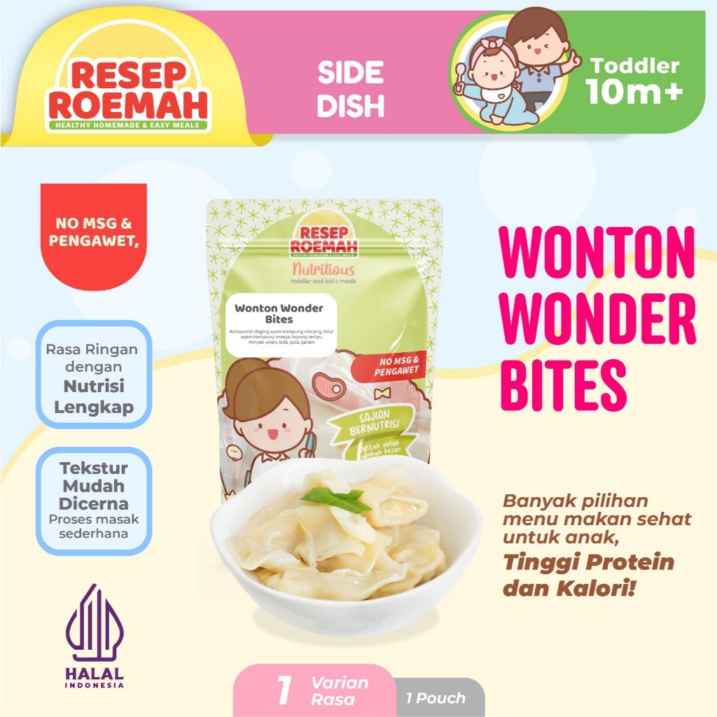 

Resep Roemah Wonton Wonder Bites / Wonton Ayam / Toddler / Homemade Frozen Food / No MSG