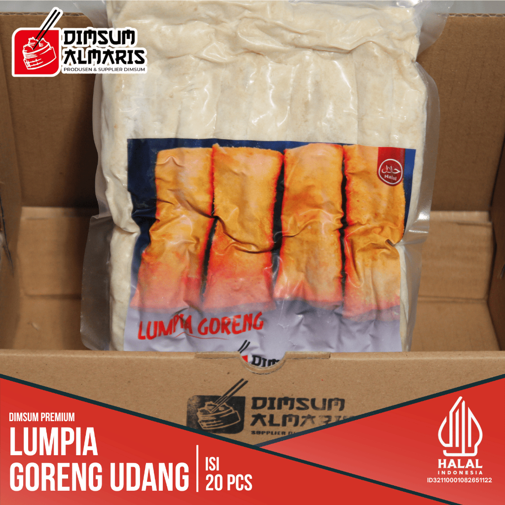 

Dimsum Premium Frozen Lumpia Goreng Udang isi 20 pcs dengan Chili Oil