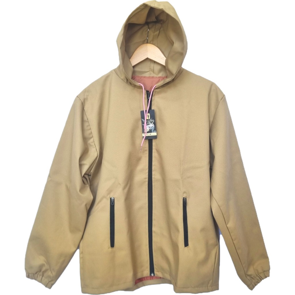 Jacket Jaket Topi Hoodie Resleting Zipper Fashion Pria Cewek Wanita Universal Polos Lengan Panjang C
