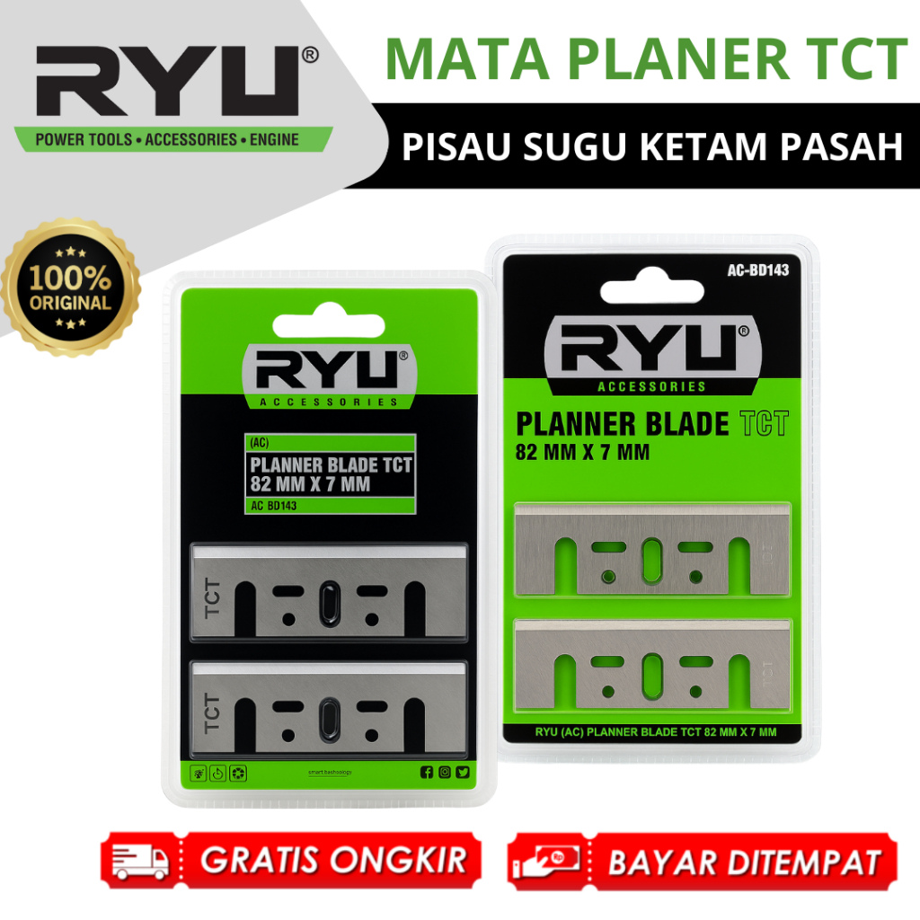 RYU Mata Planet TCT Pisau Planner TCT SKH Mata Pisau Serut Kayu Ketam Pasah Sugu TAJAM ORIGINAL