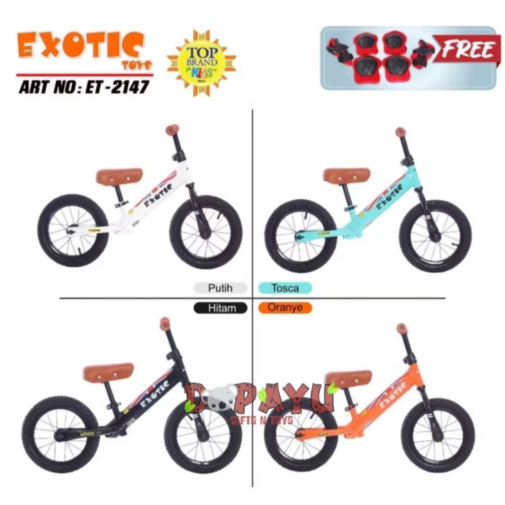 Sepeda Keseimbangan Anak EXOTIC ET2147 Ban Pompa