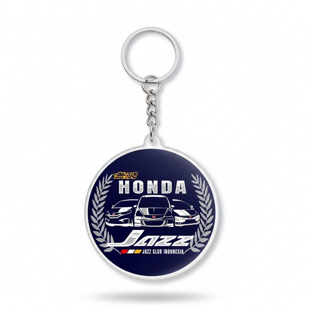 Gantungan Kunci Akrilik Desain mobil honda jazz club