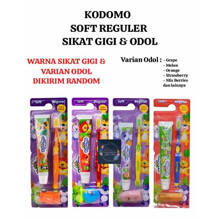 KODOMO REGULER  ZIG ZAG 2 IN 1 PAKET SIKAT GIGI & ODOL/sikat gigi Reguler & zigzag odol anak