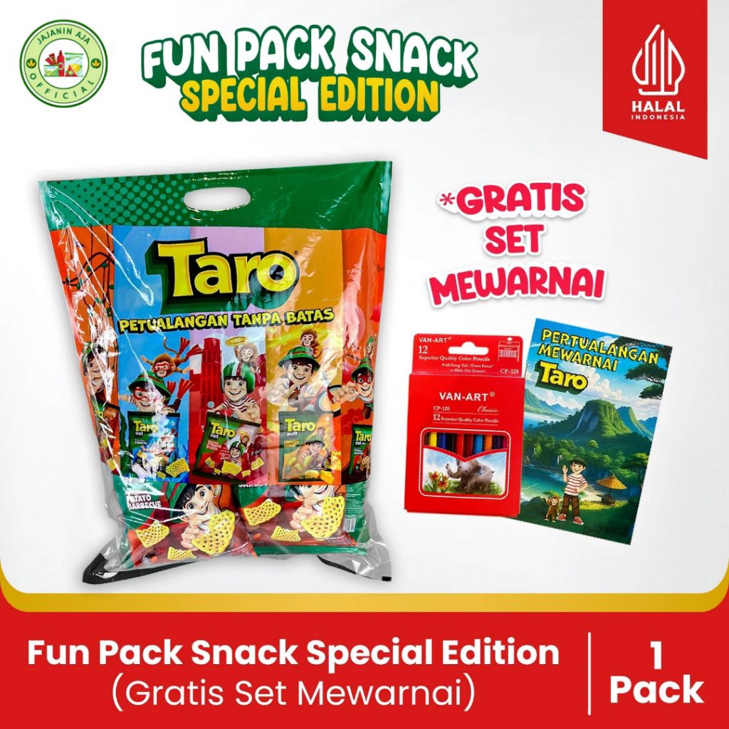 

Fun Pack Snack Anak Special Edition - Paket Hampers Jajanan Anak - (Gratis Set Mewarnai Lengkap)