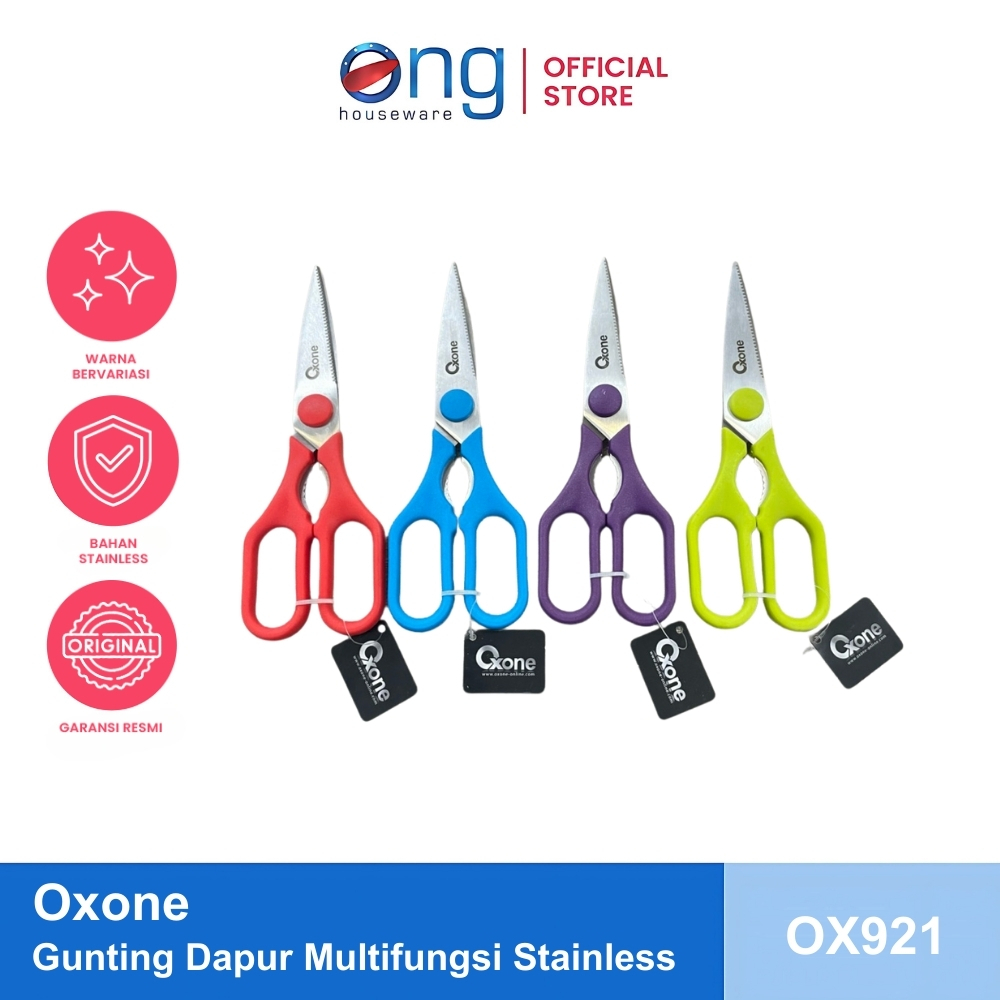 

Ong Houseware - Gunting Dapur Multifungsi Warna-Warni Stainless Oxone OX921