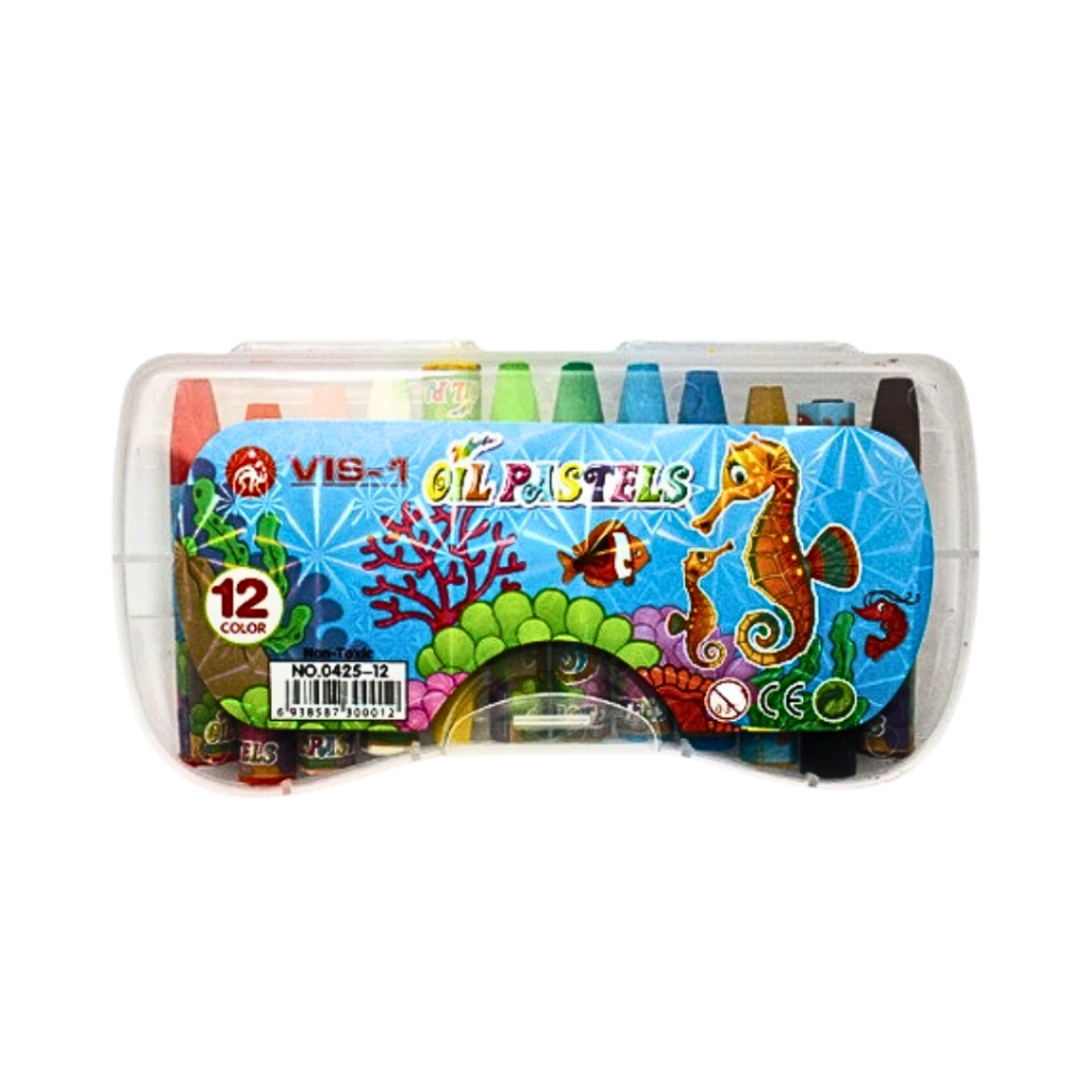 

[300GR] VIS-1 OIL PASTEL 12 WARNA / CRAYON 12 WARNA VIS-1 / KRAYON MEWARNA MERK VIS 1