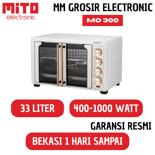 MITO OVEN LISTRIK 33 LITER 2 PINTU MO 300 MO-300 MO300 OVEN PEMANGGANG BEKASI MURAH GARANSI RESMI