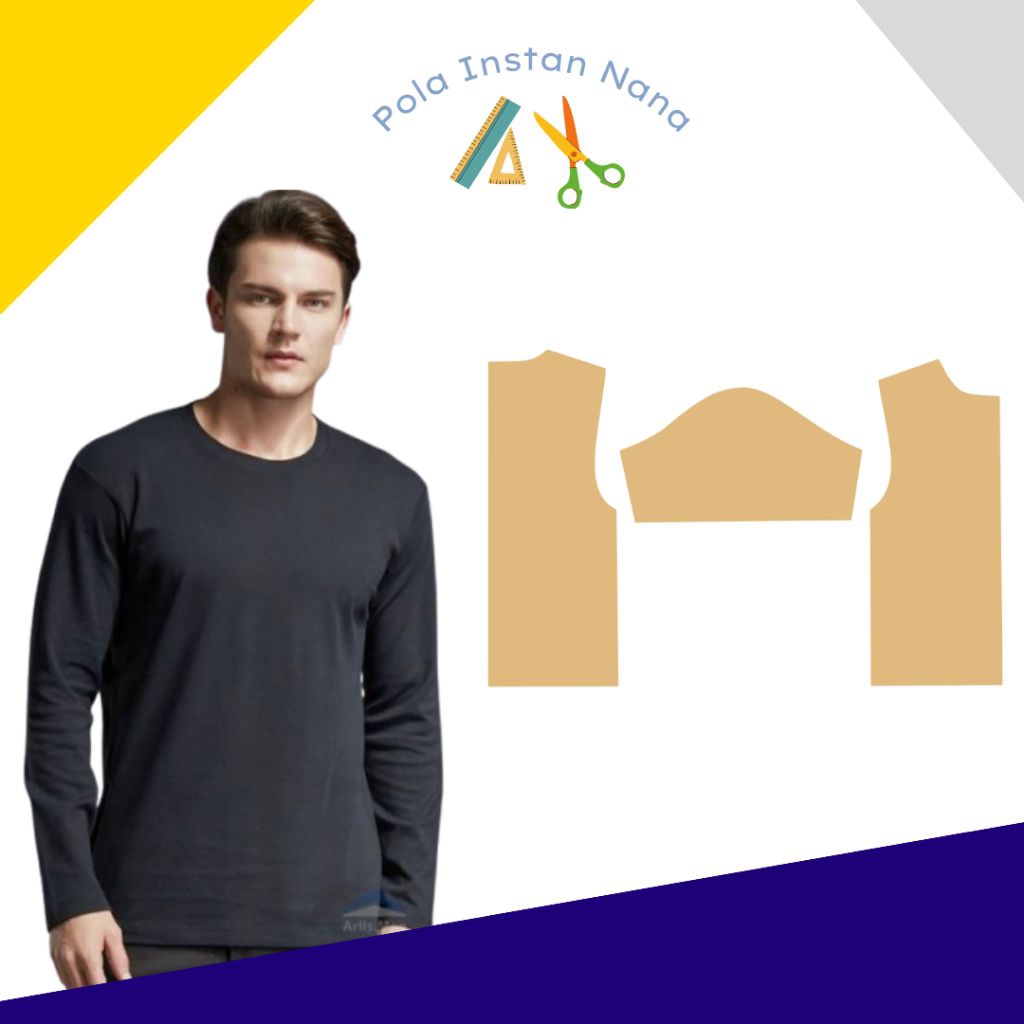 Pola Kaos Lengan Panjang / Pola Kaos Oblong