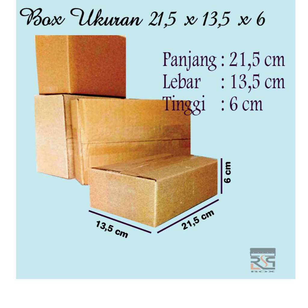 

Kardus ukuran 21,5x13,5x6 cm box packing murah dus paket