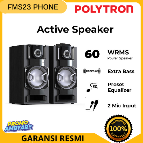 speker POLYTRON Bluetooth Speaker Aktif Karaoke 8 Inch PAS 8E12 GARANSI RESMI