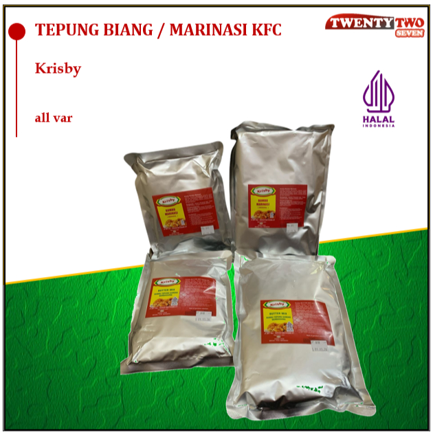 

[6 X]Krisby Tepung Biang Butter Mix Fried Chicken 500gr 1 kg & Krisby Tepung Bumbu Marinasi Fried Chicken 500gr 1 kg
