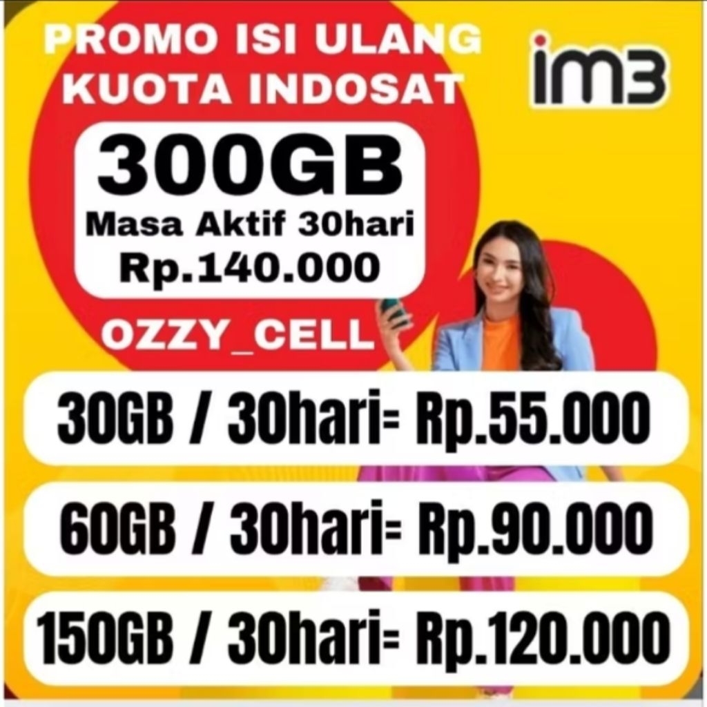 kuota Indosat IM3 bulanan murah 12345