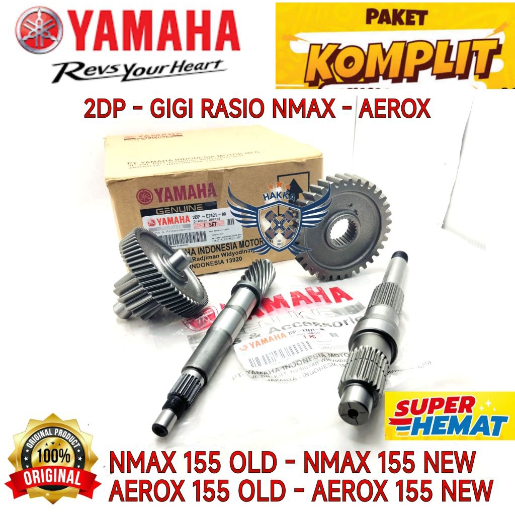 2DP ORIGINAL GIGI RASIO KOMPLIT YAMAHA NMAX, GIGI RASIO YAMAHA NMAX 155 OLD, ORIGINAL GIGI RASIO YAM