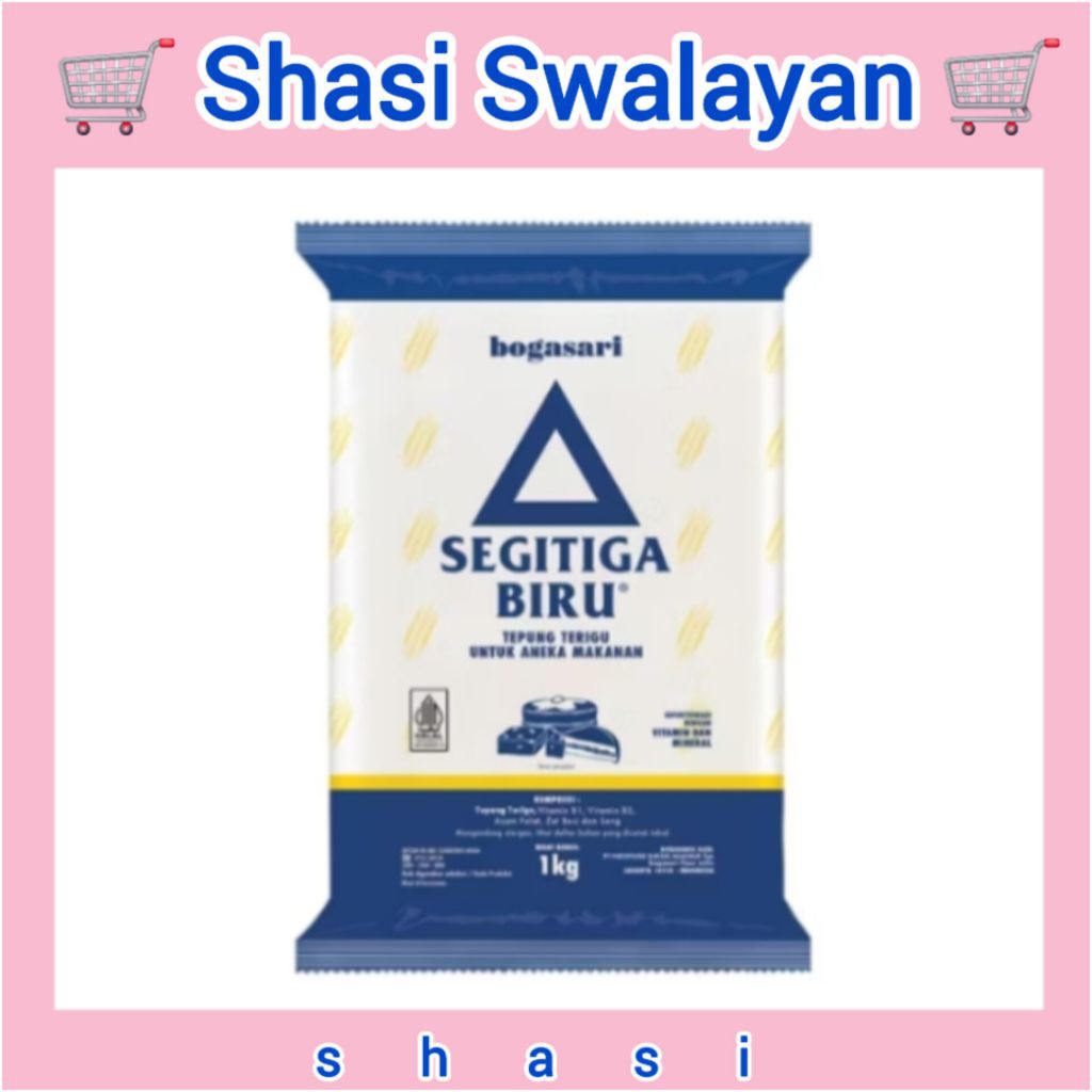 

Bogasari Segitiga Biru Bening Ekonomis 1 Kg - Tepung Terigu Serbaguna Protein Sedang