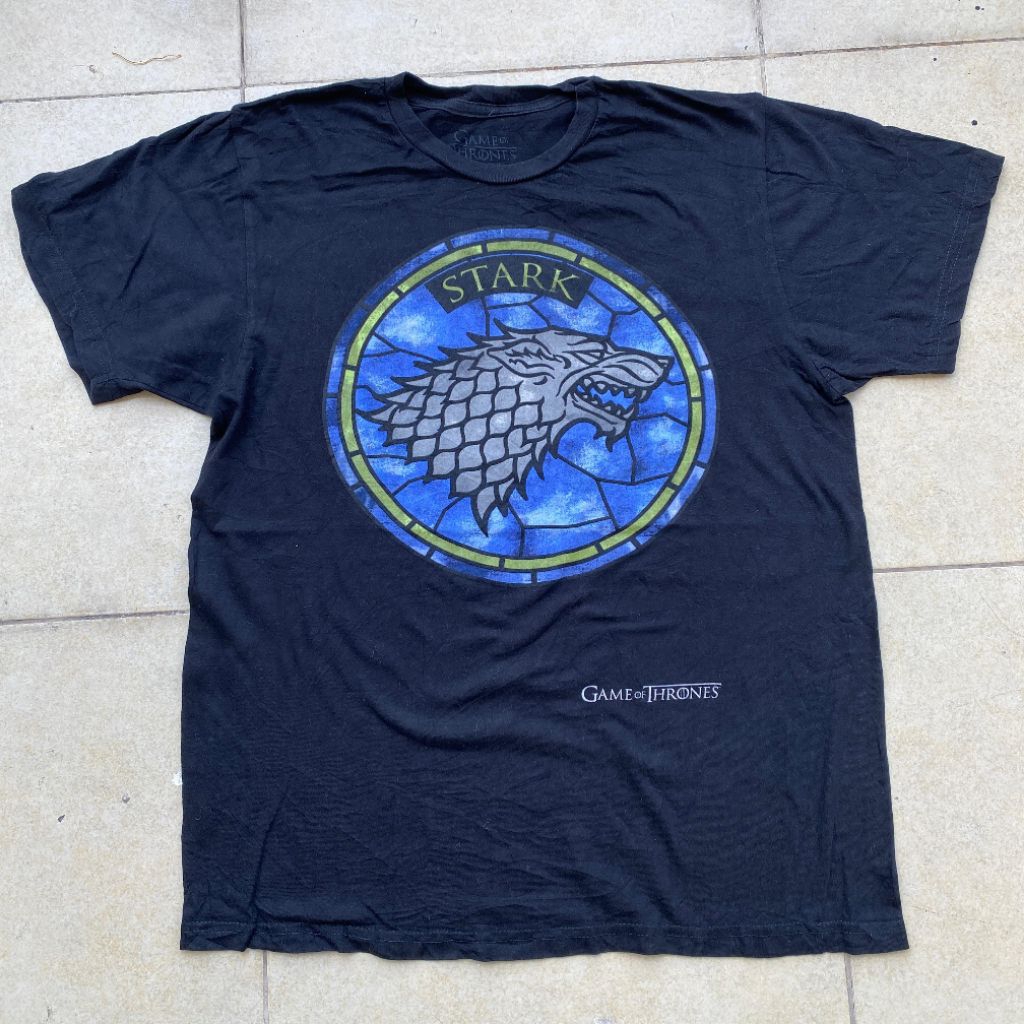 Kaos Game of Thrones stark logo second Bekas murah, jual kaos Game of Thrones original murah