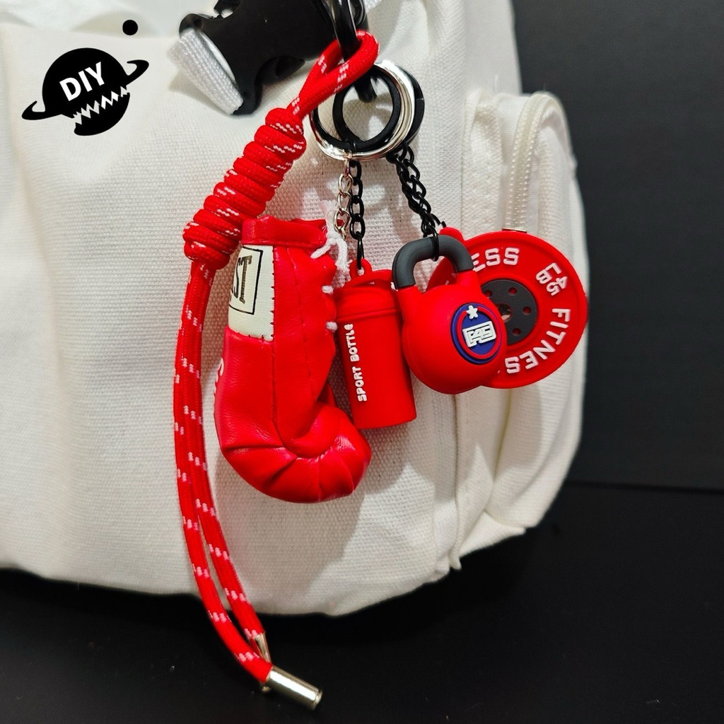 [Preorder] Keychain Boxing Gym Gantungan kunci Boxing Cowok mobil tas handphone hp ponsel lucu keren