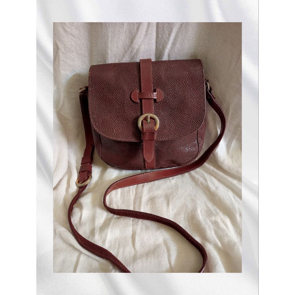 tas Sling bag Toscano kulit asli