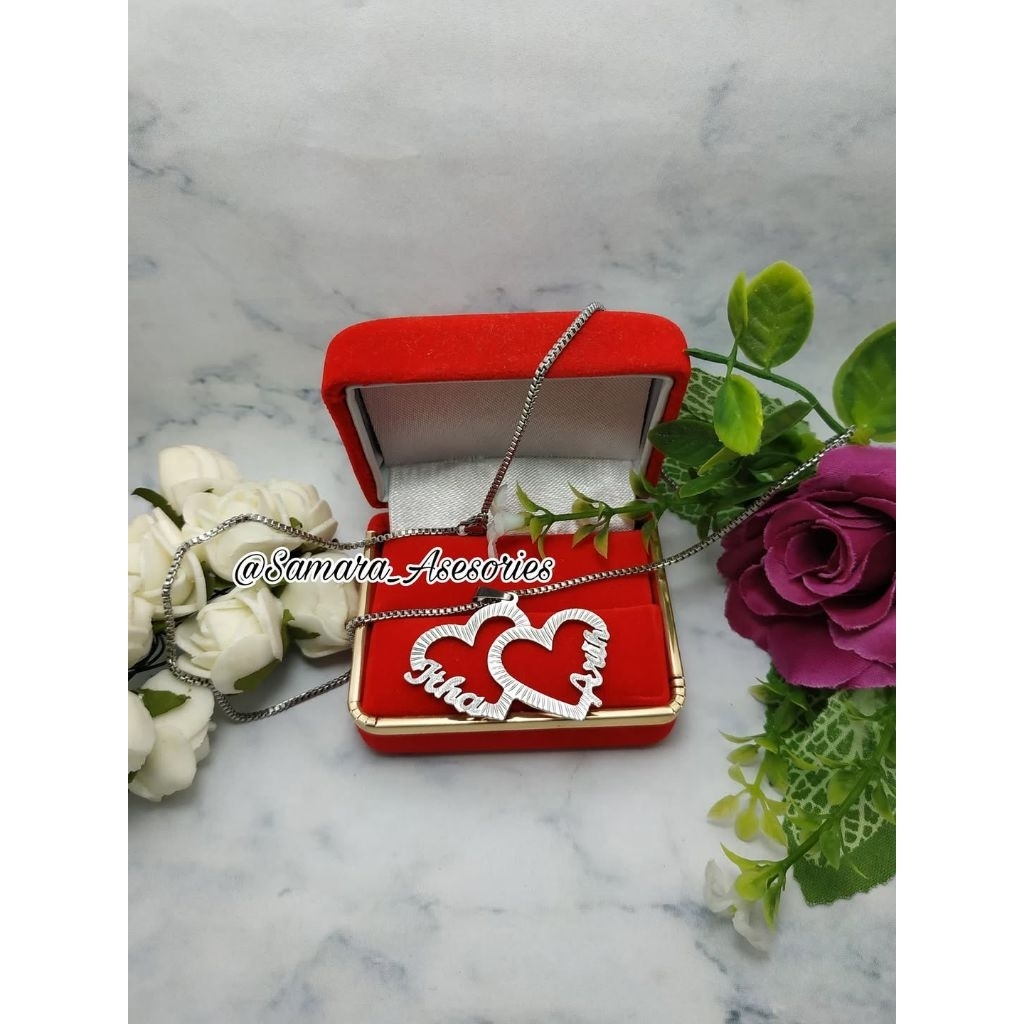 kalung nama lapis emas24k kalung liontin nama lapis emas 24k