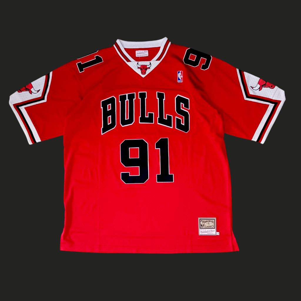 Red - Bulls Rodman #91 NFL Jersey version