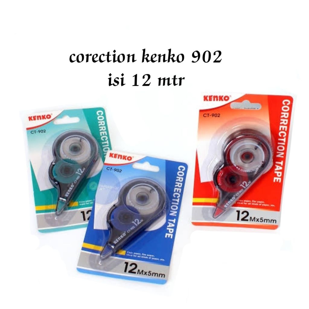 

Tip Ex / Correction Tape Kenko CT902 Kertas 12 Meter / Pcs