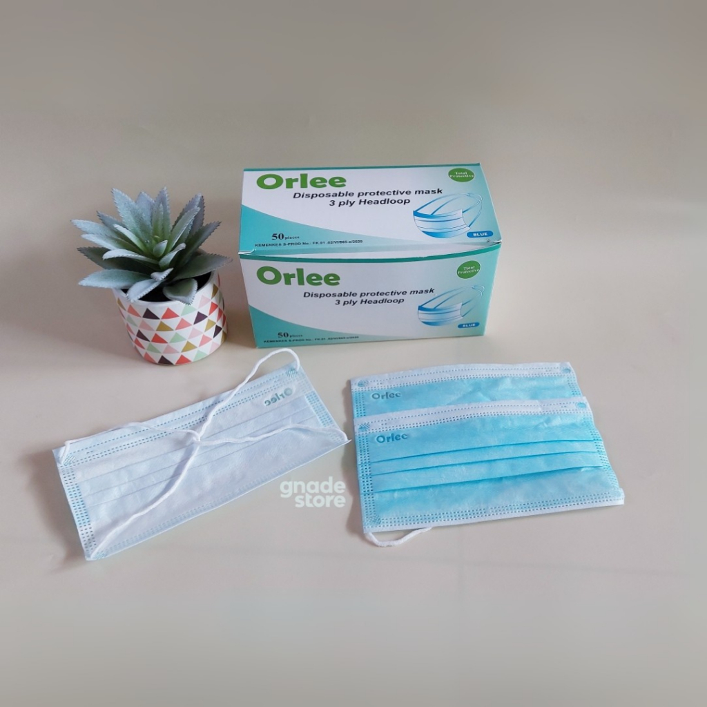 Masker Orlee Hijab 3 Ply Isi 50 Pcs Original