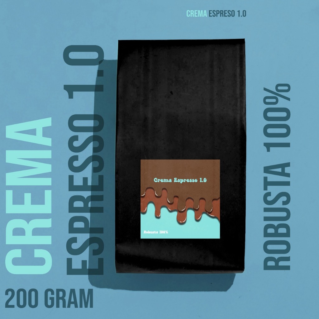 

Crema Espresso 1.0 – Kopi Robusta Fresh Roast 200gr | 100% Robusta | Espresso Khas Nusantara, Strong & Manis