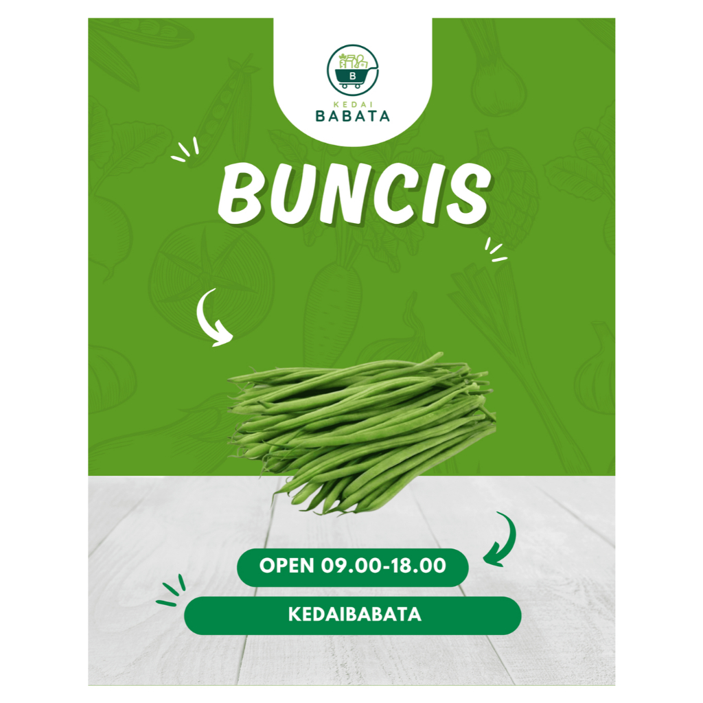 

Sayuran Buncis Segar Fresh Sehat Kedai Babata Padang