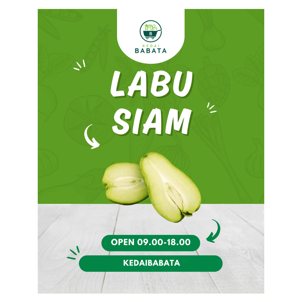 

Sayuran Buah Labu Siam Japan Fresh Segar Kedai Babata Padang